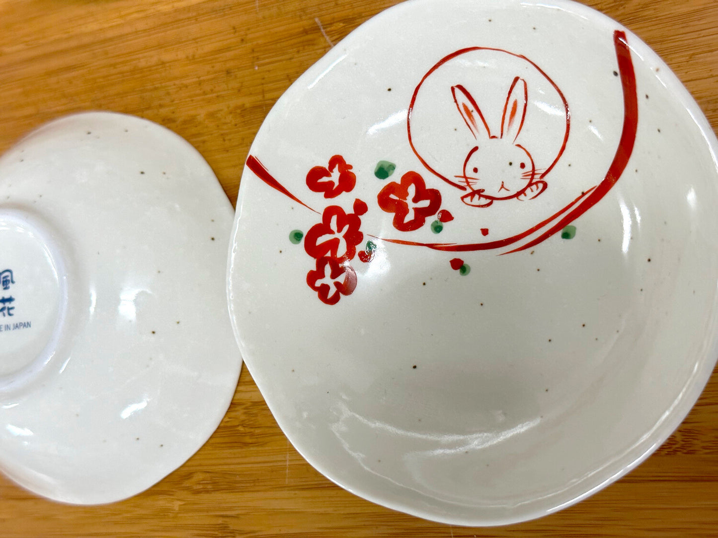 【預訂】日本製 紅唐草兔子碟套裝