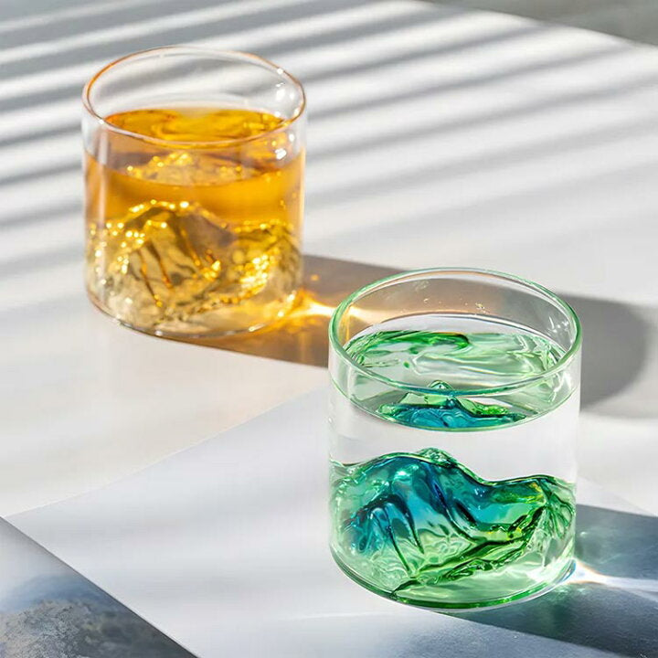 【預訂】日本直送 山脈彩玻璃酒杯