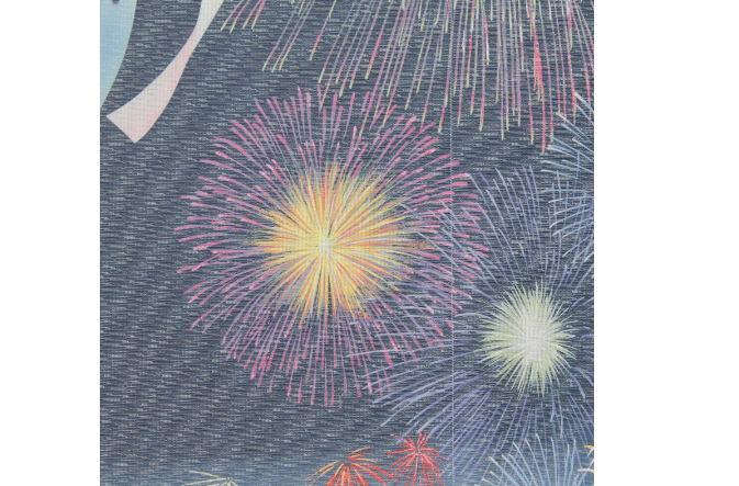 【預訂】日本直送 煙花火金魚門簾