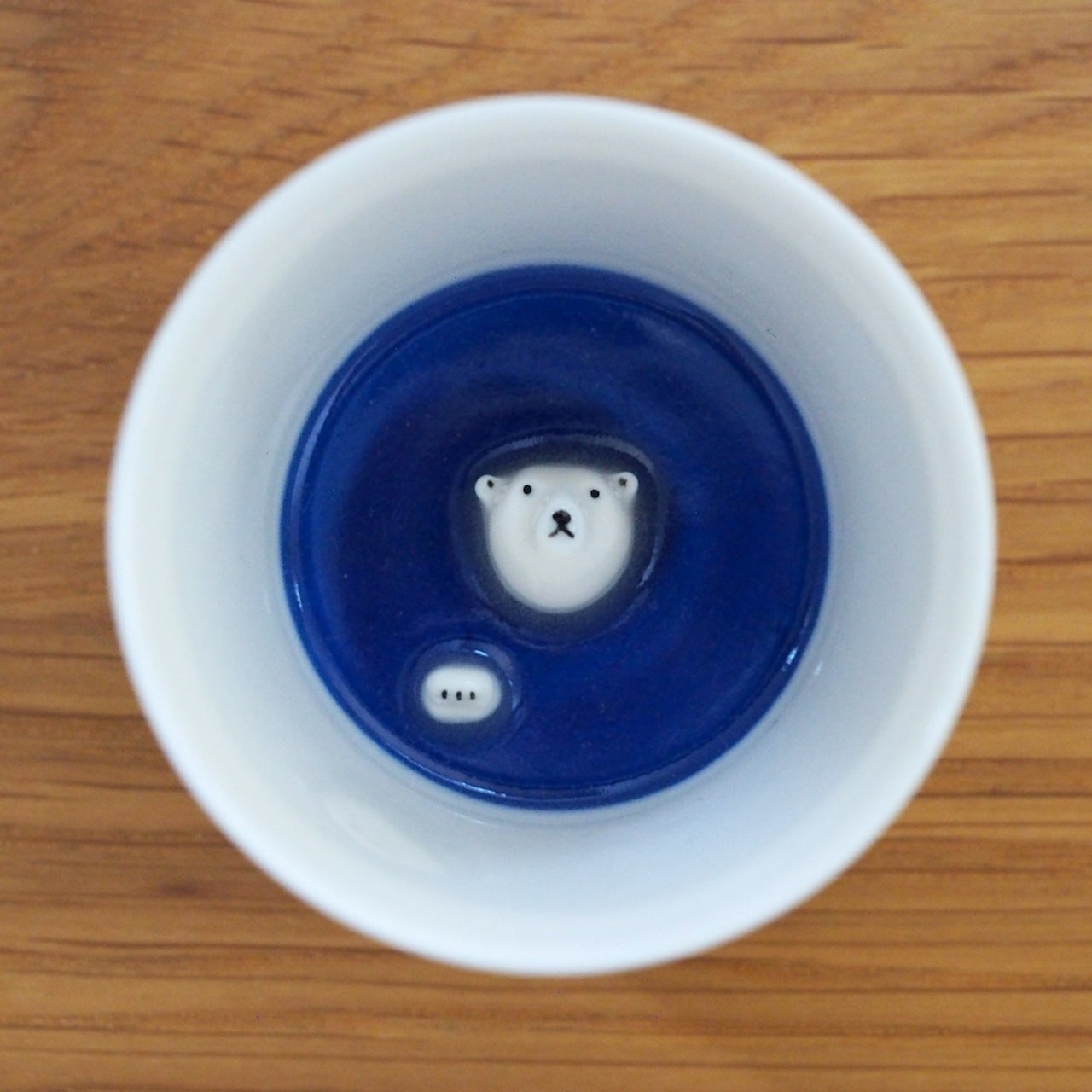 【預訂】日本樂土 夜月白熊🐻❄️白瓷清酒杯