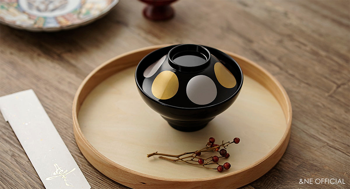 【預訂】日本製 越前漆器日月湯碗