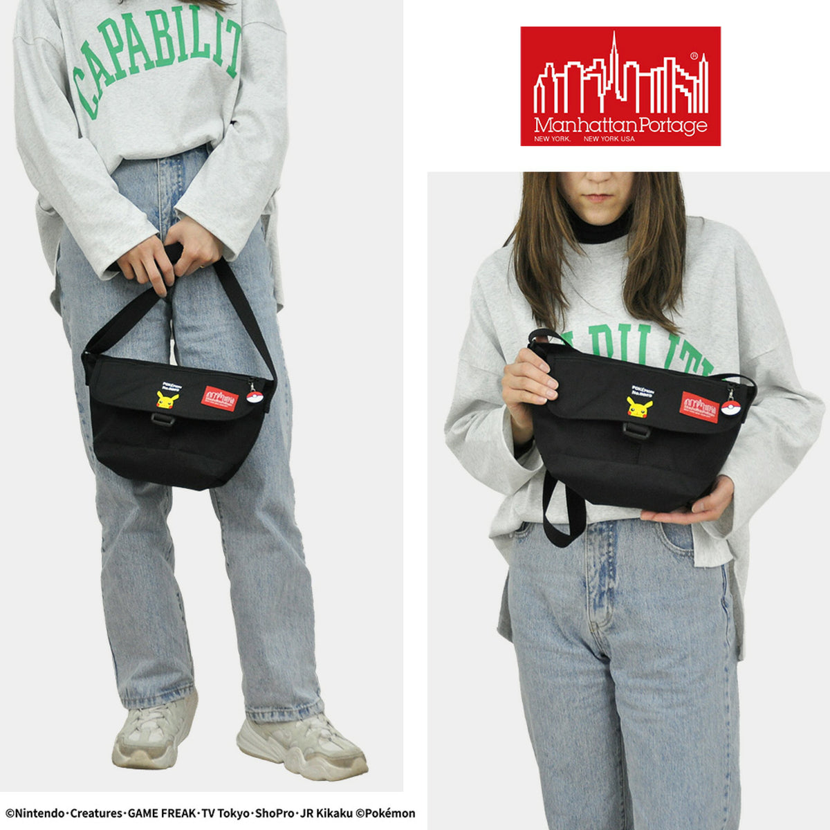 【預訂】Manhattan Portage pokemon斜挎包-比卡超