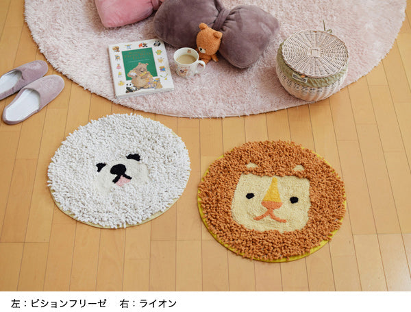 【預訂】印度製 圓形動物地毯