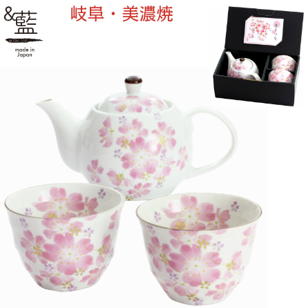 【預訂】日本製 Ceramic AI 金粉櫻茶具套裝