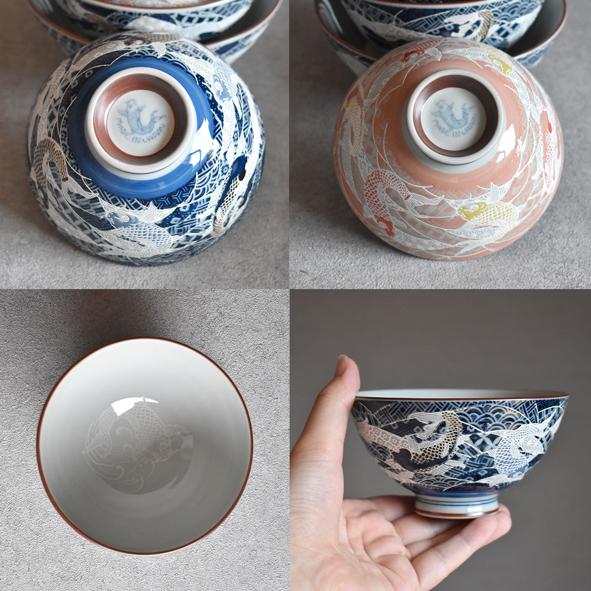 【預訂】日本製招福飯碗 - 鯉魚