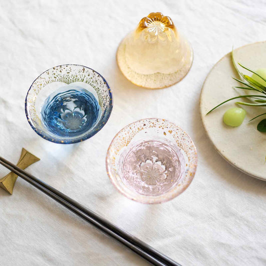 【預訂】日本製 Toyo sasaki glass金箔櫻花清酒杯