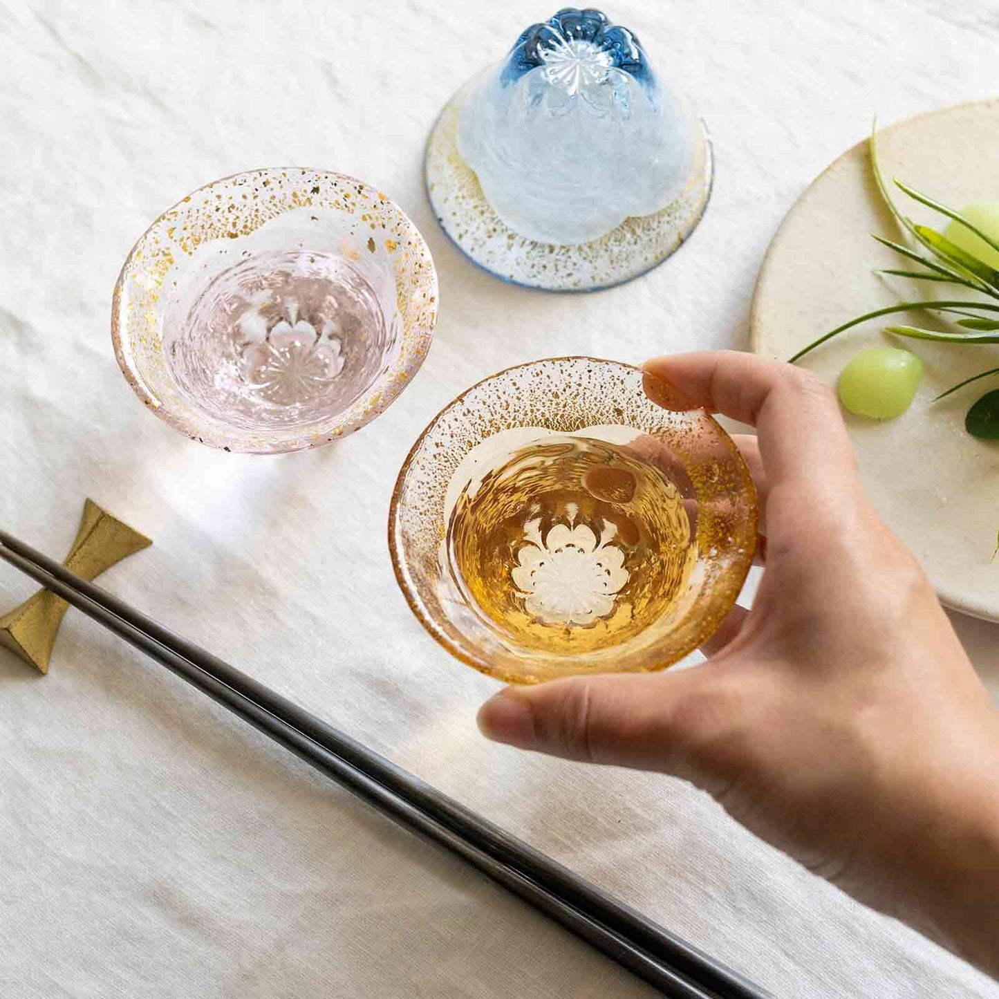 【預訂】日本製 Toyo sasaki glass金箔櫻花清酒杯