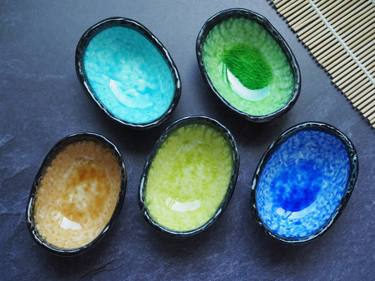 【現貨】日本製 湖水玻璃釉橢圓皿