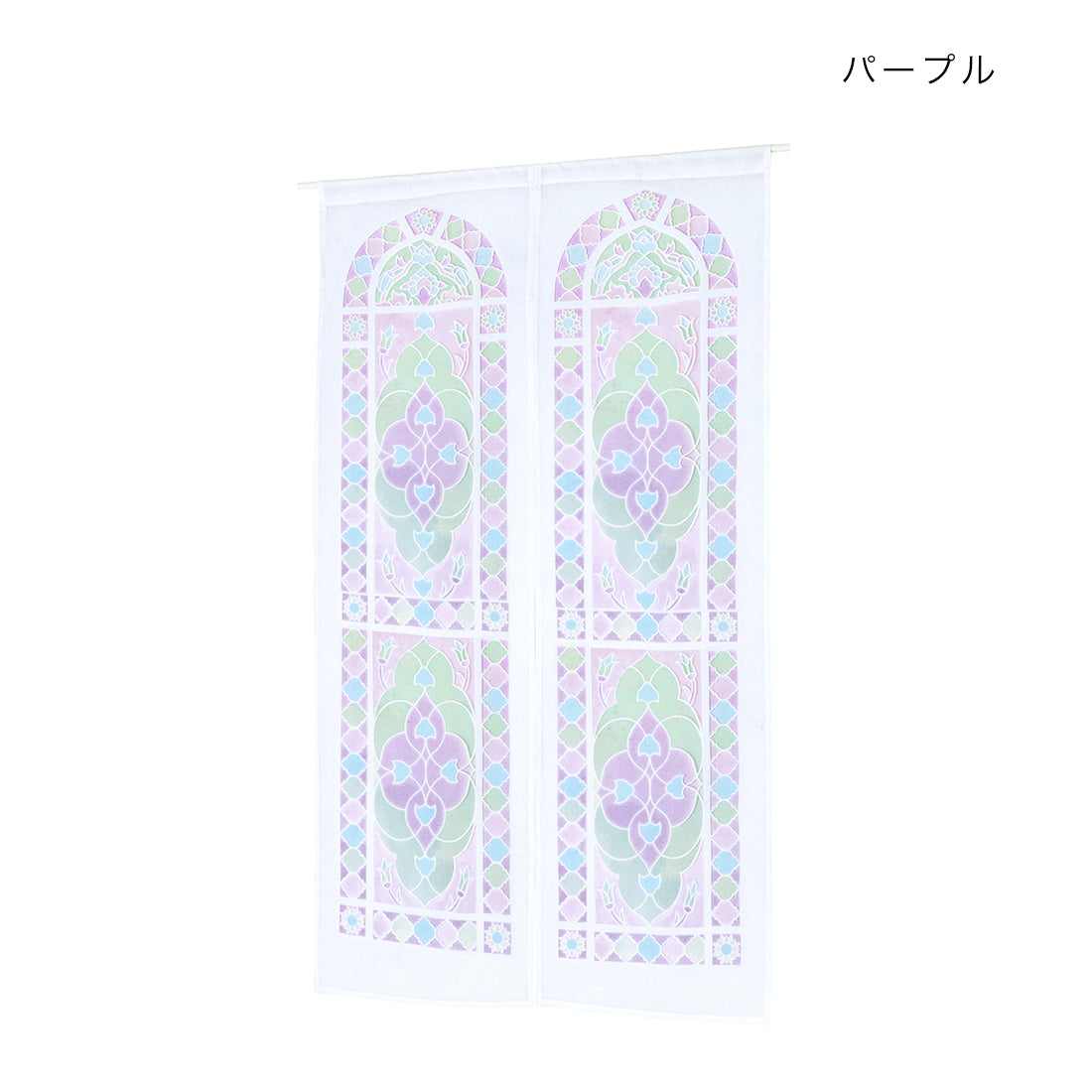 【預訂】印度製 透明彩繪玻璃風長門簾