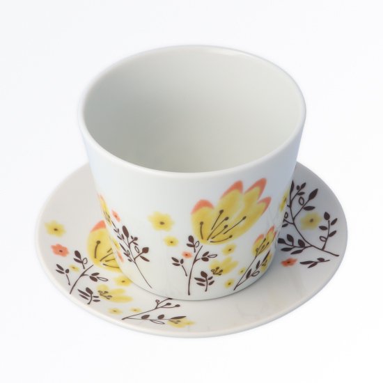 【預訂】日本製 九谷燒春花茶杯碟⁣⁣