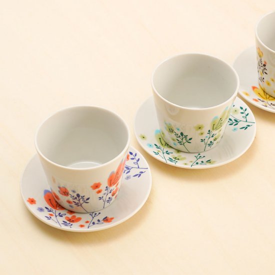 【預訂】日本製 九谷燒春花茶杯碟⁣⁣
