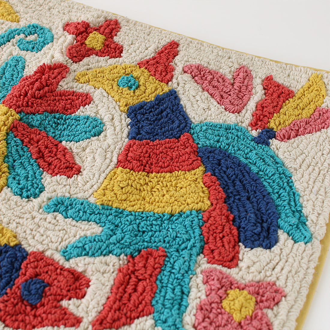 （預訂）印度製 彩色動物刺繡地毯
