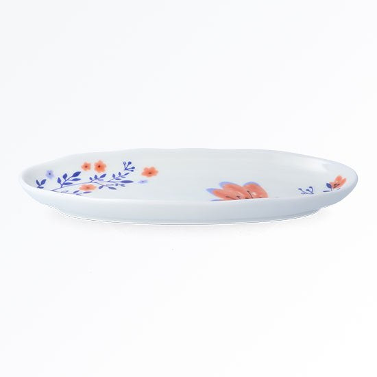 【預訂】日本製 九谷燒春花橢圓皿⁣