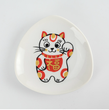 【預訂】日本製 招財貓五色碟系列
