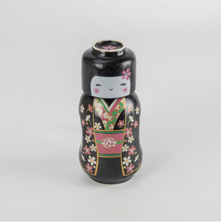 【預訂】日本製 小町和服娃娃清酒套裝