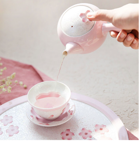 【預訂】有田燒 九州手繪 彩虹粉櫻茶具套裝