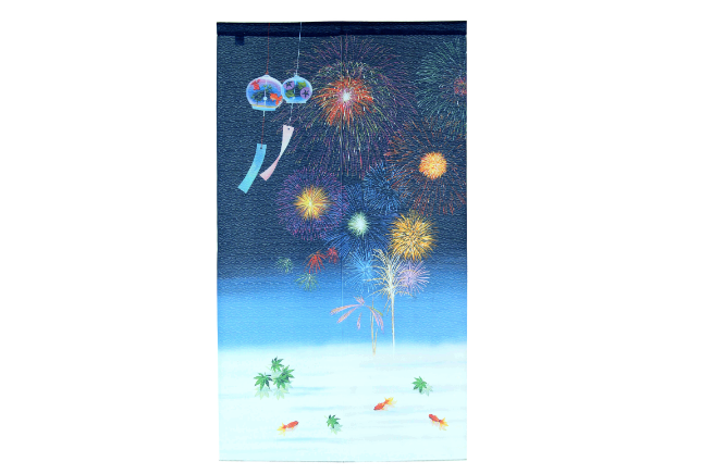 【預訂】日本直送 煙花火金魚門簾