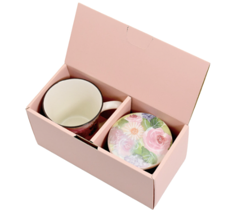 【預訂】日本製 花卉有蓋馬克杯/連茶隔
