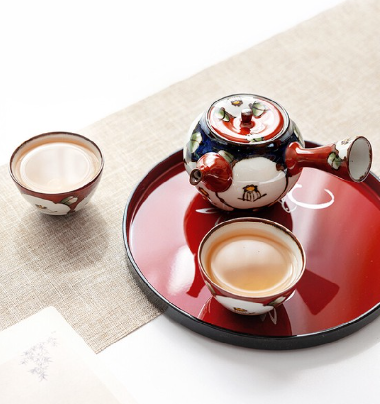 【預訂】日本製 有田燒 手繪　濃椿茶具套裝⁣