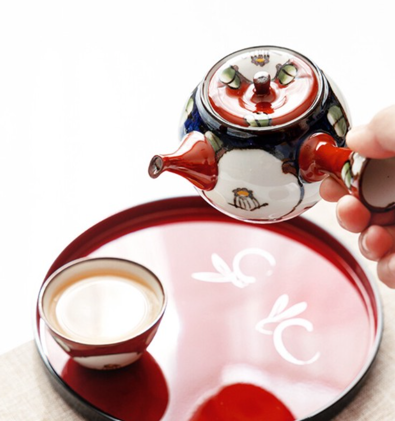 【預訂】日本製 有田燒 手繪　濃椿茶具套裝⁣