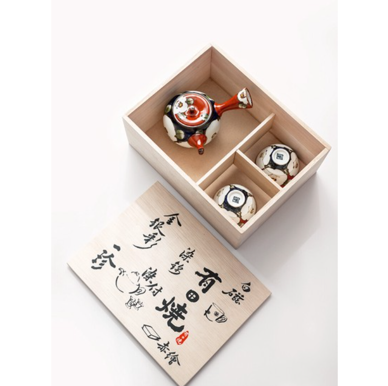 【預訂】日本製 有田燒 手繪　濃椿茶具套裝⁣