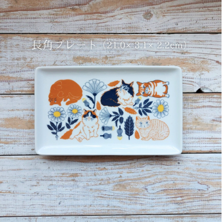 【預訂】日本製 貓與植物陶瓷系列