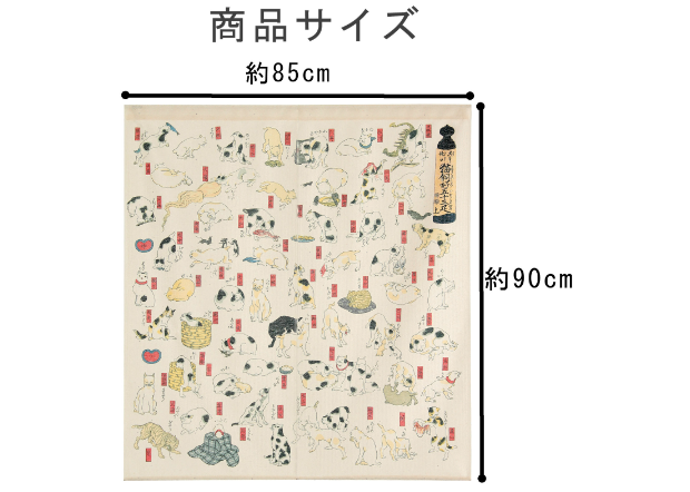 【預訂】日本製 貓浮世繪門簾