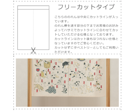 【預訂】日本製 貓浮世繪門簾