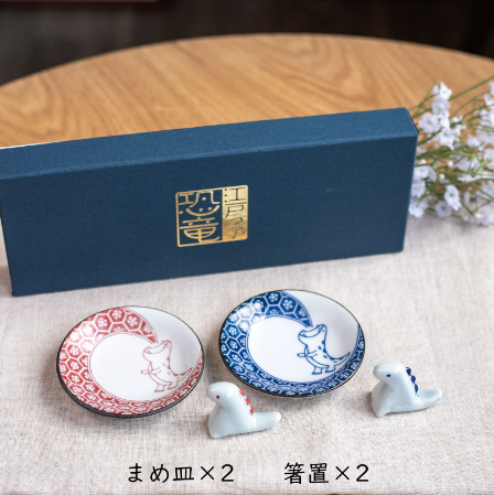 【預訂】日本製 江戶小恐龍醬油碟