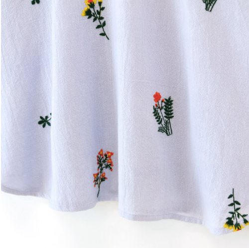 【預訂】日本直送 印度製 PORINA花刺繡女襯衫