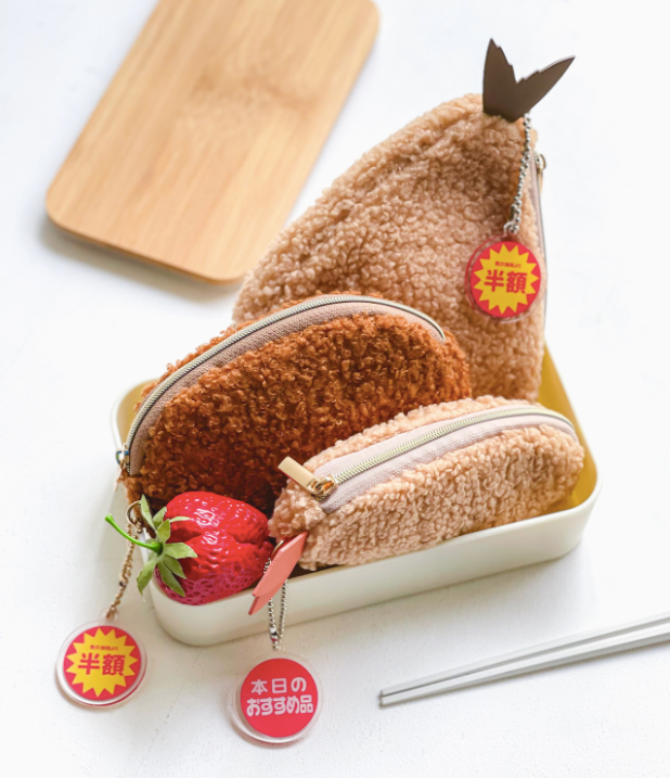 【預訂】日本直送 炸物毛毛小拉鍊包