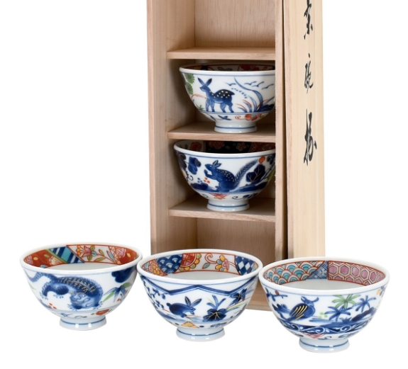 【預訂】日本製 Ceramic AI花水彩飯碗套裝