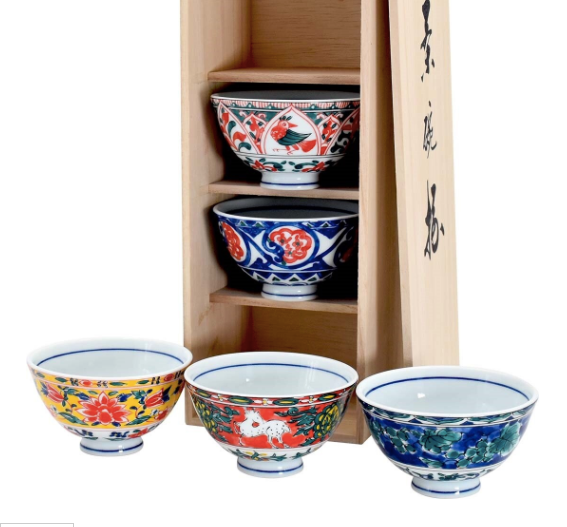【預訂】日本製 Ceramic AI花水彩飯碗套裝