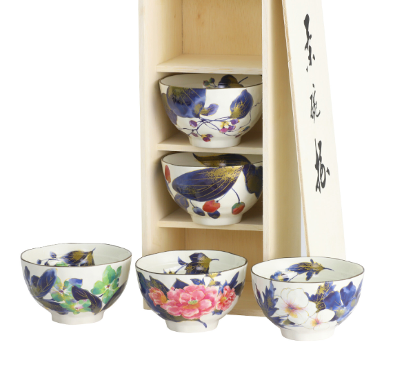 【預訂】日本製 Ceramic AI花水彩飯碗套裝