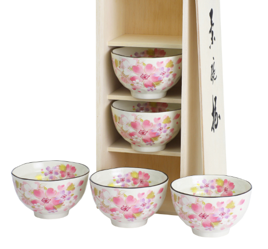【預訂】日本製 Ceramic AI花水彩飯碗套裝