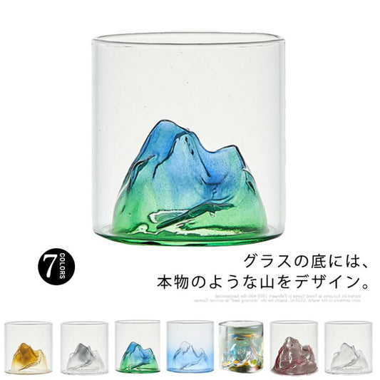 【預訂】日本直送 山脈彩玻璃酒杯