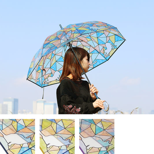 【預訂】日本直送 彩色玻璃貓雨傘