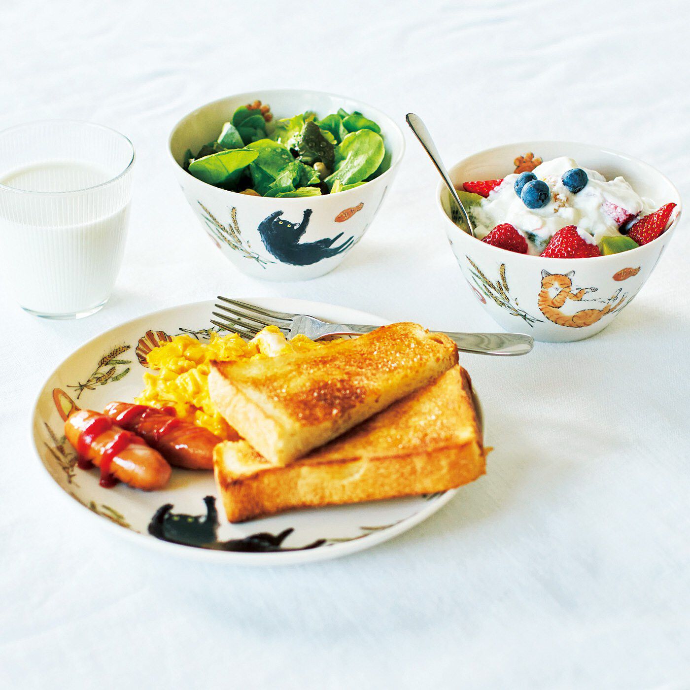 【預訂】日本製 貓部 麵包與貓碗