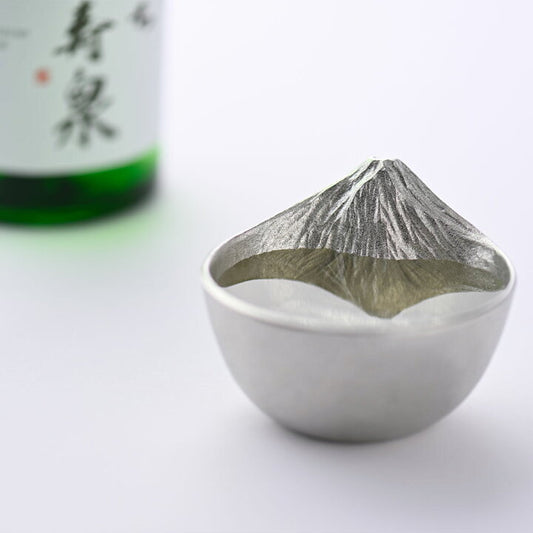 【預訂】日本製 銀雅堂 富士山倒影圓酒杯