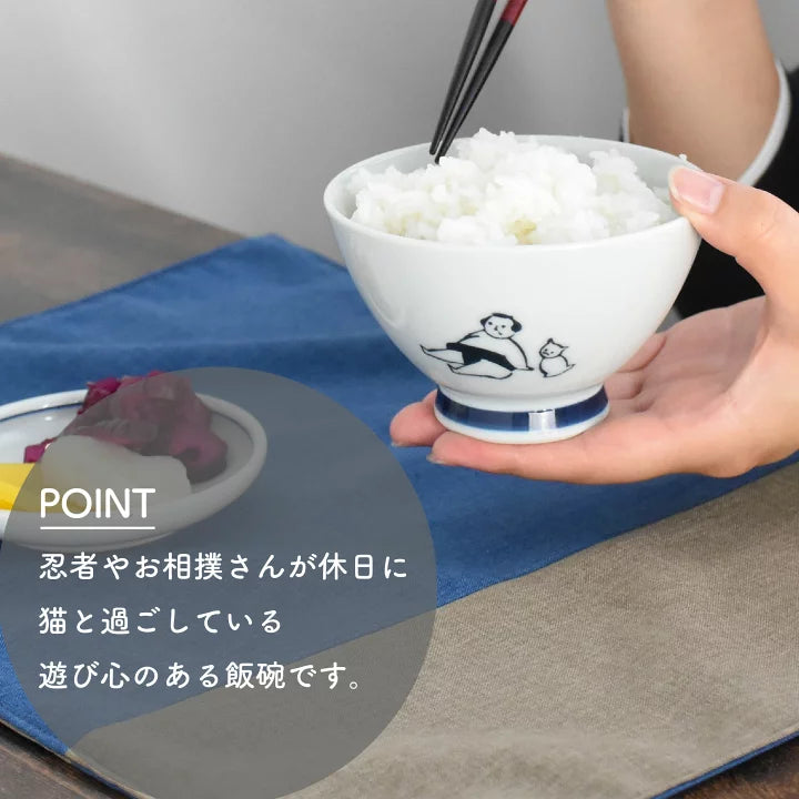 【預訂】日本製 小貓與忍者山形碗系列