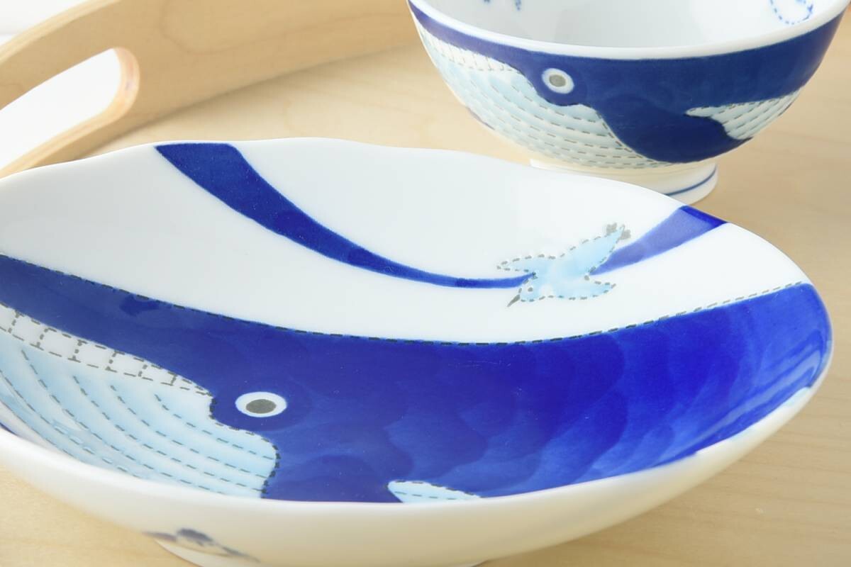 【預訂】日本製 鯨魚橢圓皿