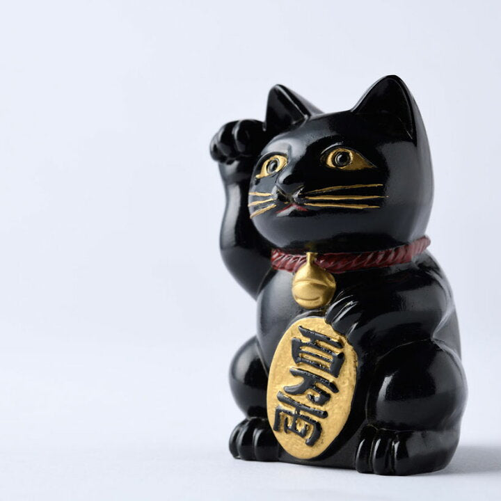 【預訂】日本製 銀雅堂 黑漆招財貓