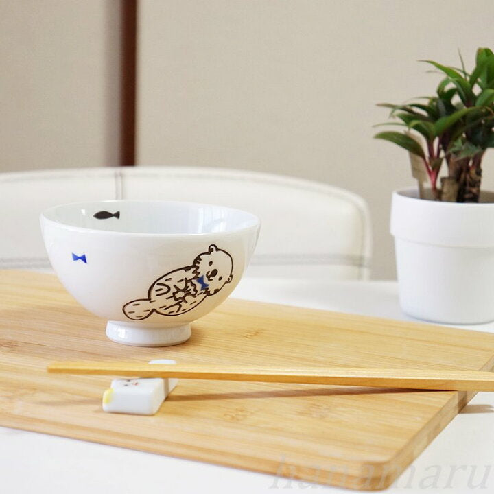【預訂】日本製 絲帶水獺飯碗