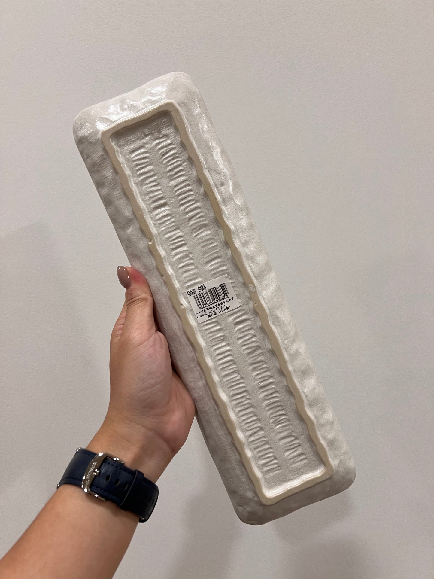 【現貨】日本瀨戶燒 白流水特長皿