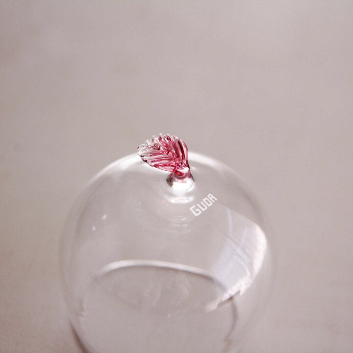 【預訂】日本製 紅玻璃葉不倒翁酒杯