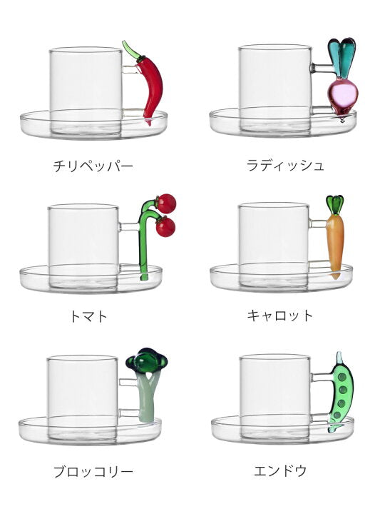 【預訂】日本直送 Ickendorf 蔬果玻璃杯碟