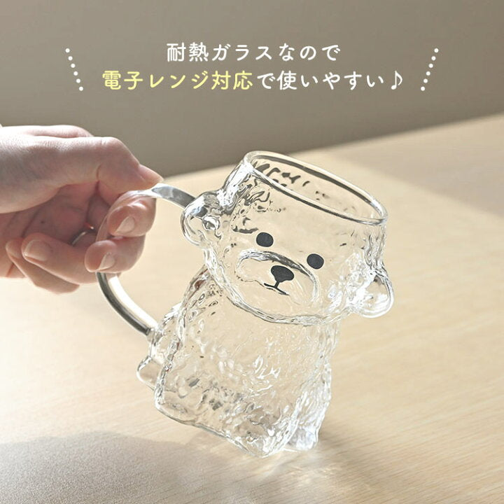【預訂】日本直送 可愛小狗玻璃馬克杯
