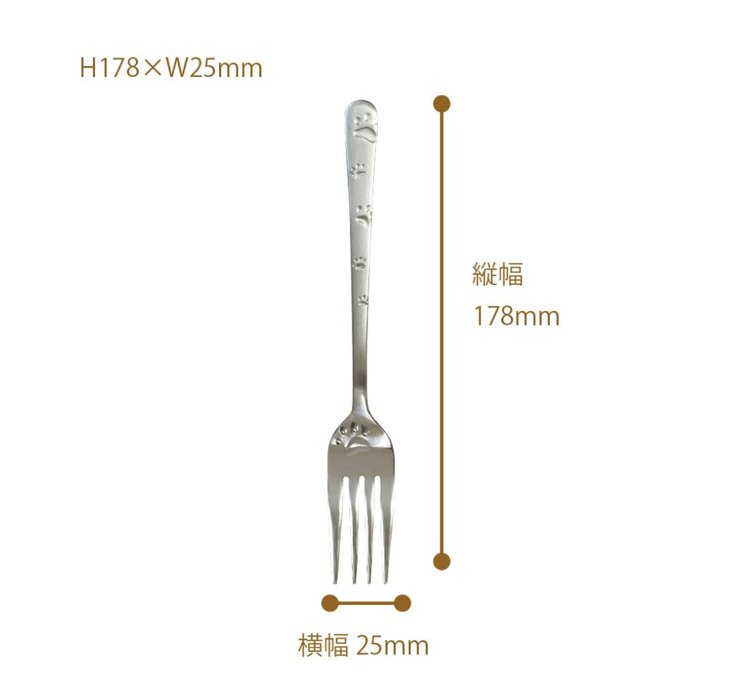 【預訂】日本製 貓咪掌印不鏽鋼餐具