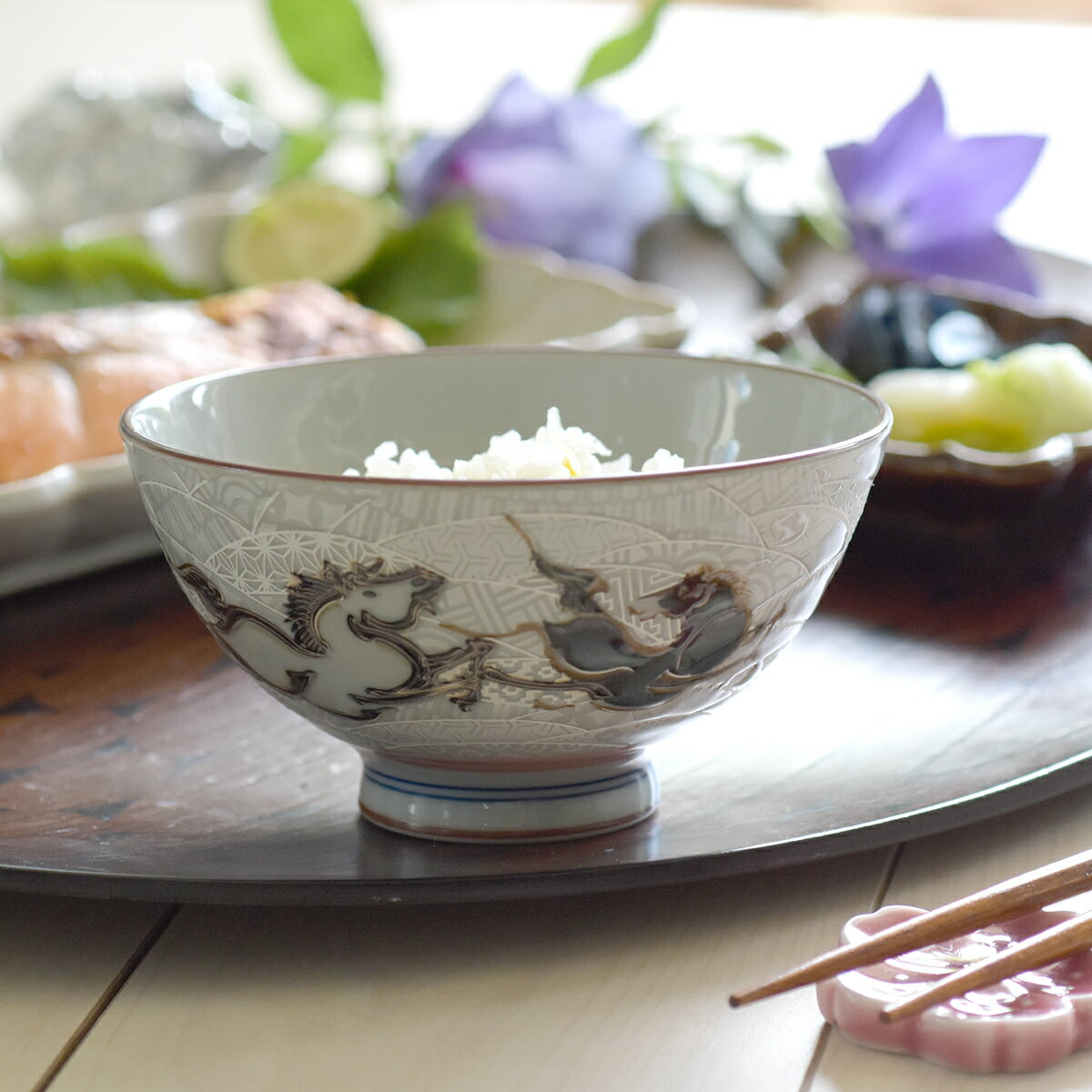 【預訂】日本製招福飯碗 - 馬