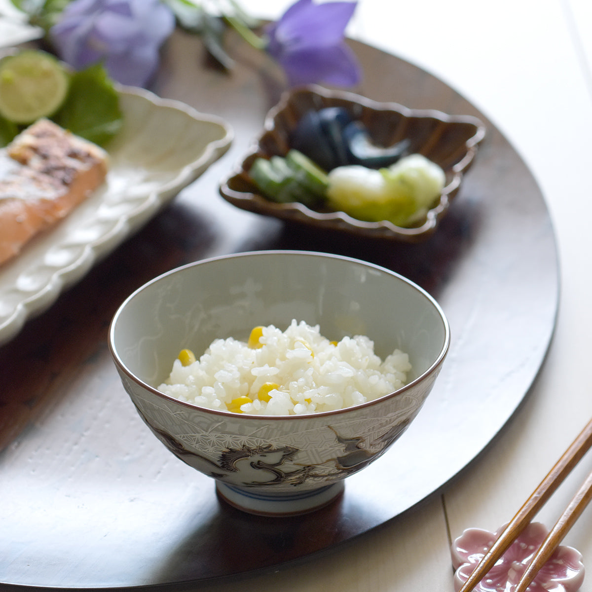 【預訂】日本製招福飯碗 - 馬